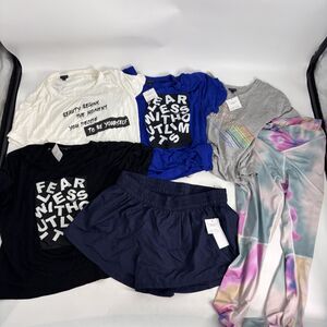 PSK Collective Athleisure Lot Of 6 NWT XL Graphic Tees Leggings Shorts